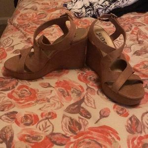 Brash nude wedges. Size 8